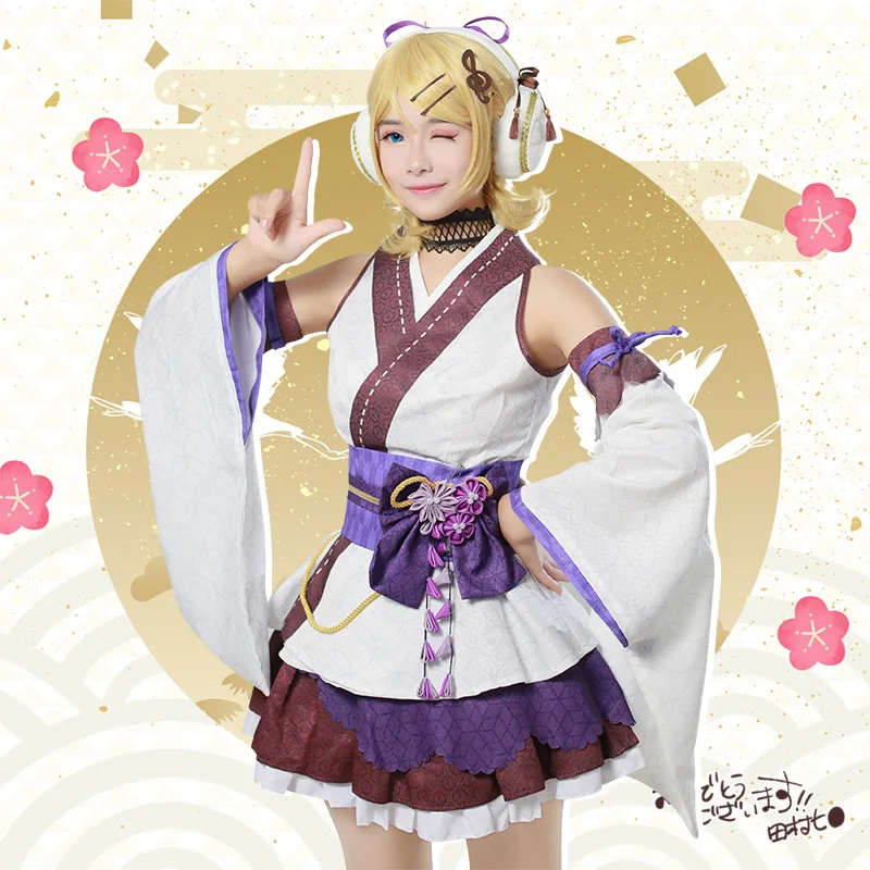 

Vocaloid Kagamine Rin 10th Anniversary Birthday Uniforms Cosplay Costume Free Shipping F