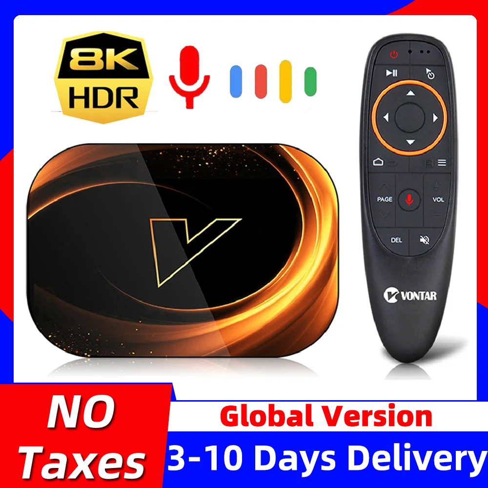 ТВ приставка VONTAR X3 8K Max 4 + 128 ГБ Android 9 0 дюйма Amlogic S905X3 32 64 1000 Мбит/с|ТВ-приставки и