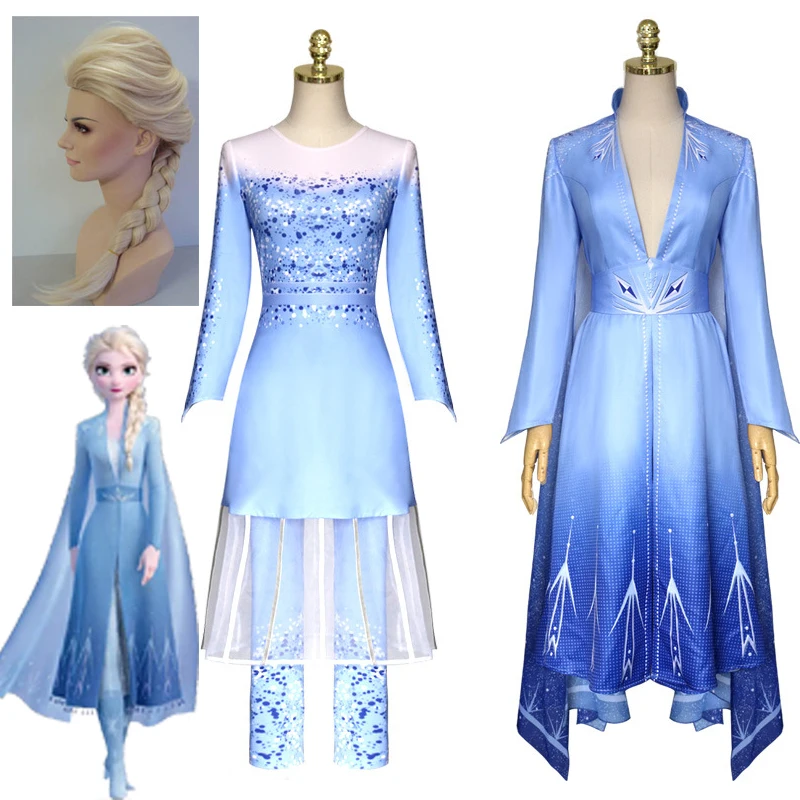 Маскарадный костюм Снежной королевы Анны и Эльзы 2, костюм на Хэллоуин, маскарадный костюм Эльзы и Анны, наряд Эльзы, полный комплект
