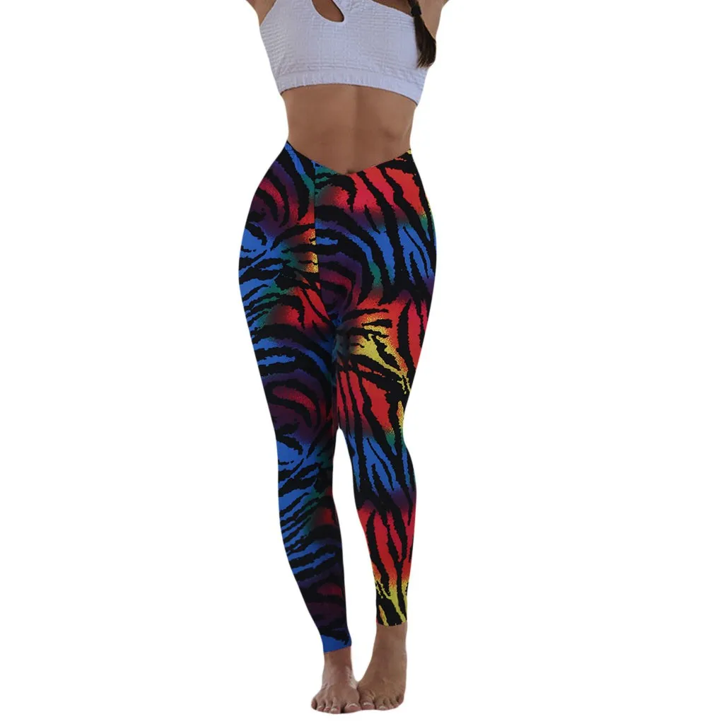 

Women Print Hip Tightness Exercise Running Yoga Pants Seamless Leggings Sport Women Fitness Gym Leggings Gym Sharks Yoga Legging