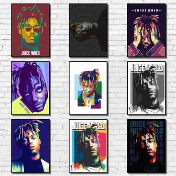

Rapper Juice Wrld Poster Whitepaper Popular Hip Hop Singer Poster Art Painting Abstract Fancy Wall Sticker for Coffee House Bar