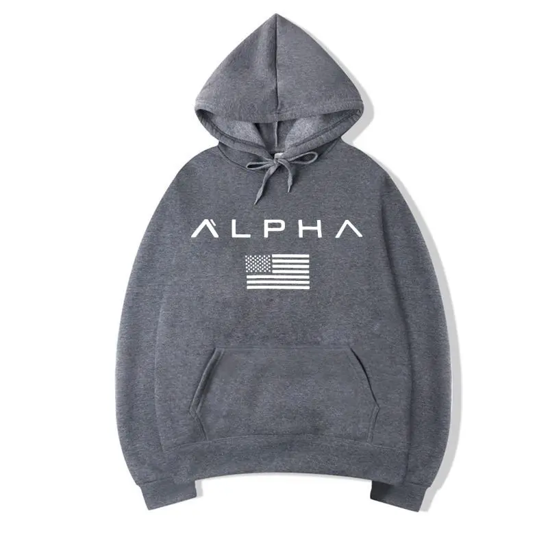 Осень новое поступление высокая Alpha Industries спортивная одежда с принтами Мужская толстовка хип-хоп мужской пуловер с капюшоном одежда с капюшоном - Цвет: 16