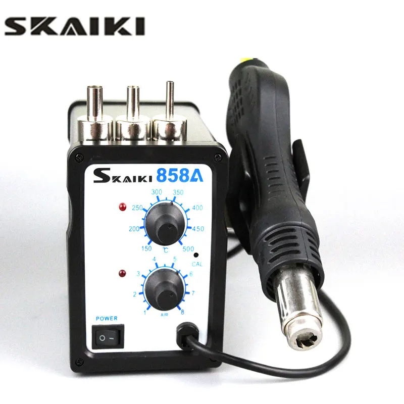 858A паяльная станция с регулируемой температурой bga паяльная станция с 3 насадками для лабораторного ремонта Motherboar