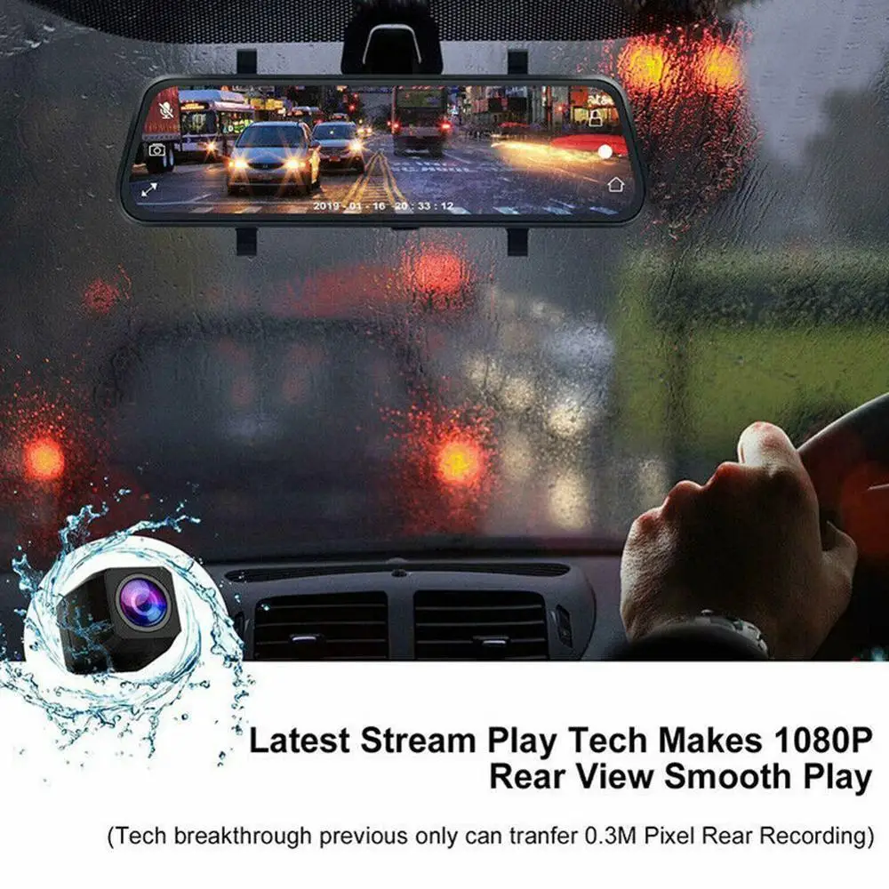  High Quality 10inch screen Car DVR Rear View Mirror Dash cam Full HD Car Camera 1080P Back Camera D