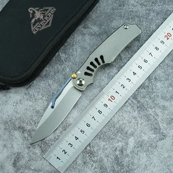 

kevin john Tilock folding knife m390 blade titanium handle utility camping hunting survival pocket Kitchen fruit knives EDC tool