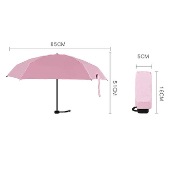 

Super Mini Pockets Compact Umbrella Sun Anti UV 5 Folding Rain Windproof Travel Umbrella DNJ998