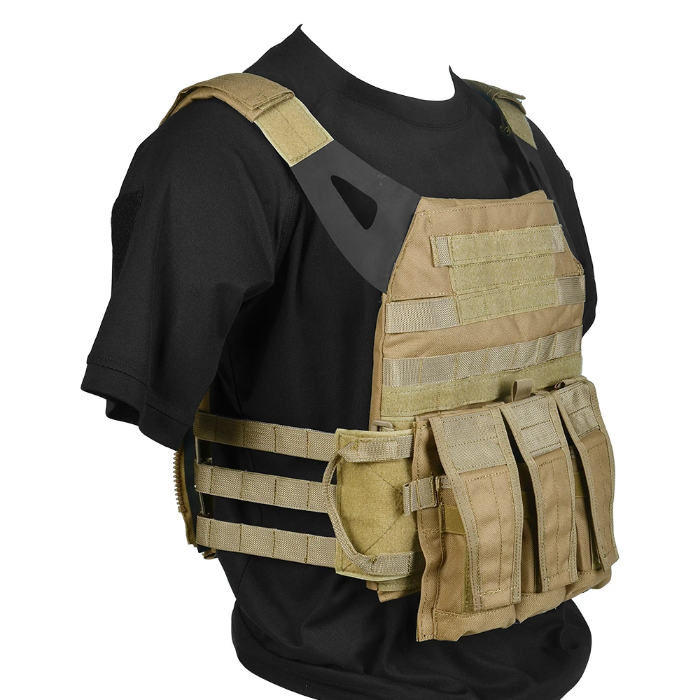 

Setup Tactical JPC 2.0 Vest Plate Carrier With M4 5.56 Triple Magazine Pouch Combat Paintball Accessories