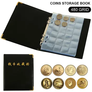 

Coin Album 20 Pages 480 Units Chinese Language Professional Coins Collection Book Holder for Euro Collecting Storage Supplies