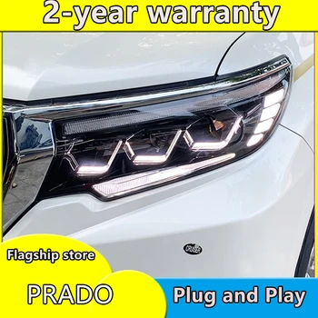 

Car Styling Head Lamp for Toyota Prado Headlights 2018-2019 New Prado LED Headlight DRL All LED light Source Accessories