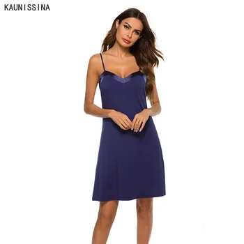 

Sexy Lingerie Night Dress Cozy Sleepwear Women Sleeveless Spaghetti Strap Nightie Nightgown Female Sleep Nightdress Home Wear