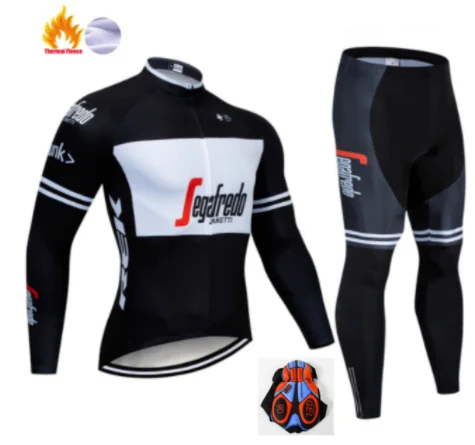 12 Pro Team Велоспорт Джерси Набор велосипедная одежда мужская Ropa Ciclismo Зимняя Теплая Флисовая велосипедная Одежда для велоспорта - Цвет: 12