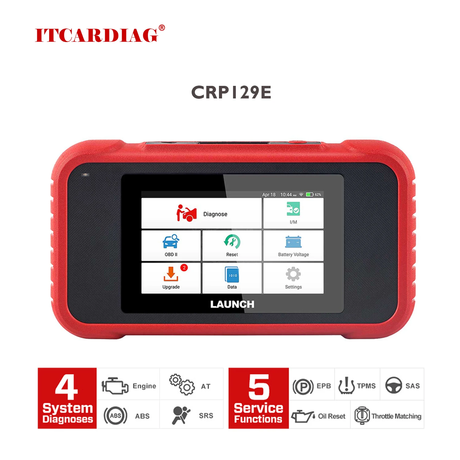 Launch X431 CRP129E CRP123E CRP129 CRP123 Creader VII OBD2 диагностический инструмент для ENG/AT/ABS/SRS считыватель кодеров