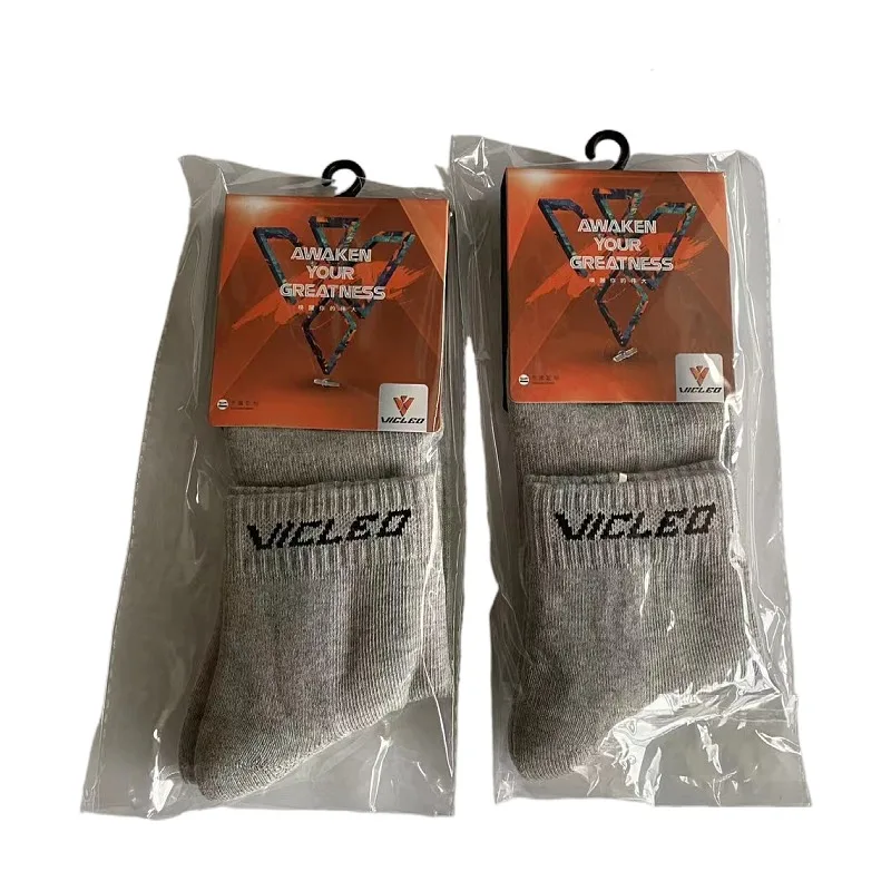 2 Pairs Men's Sock Skidproof Badminton Tennis Sports Sock Thick Cotton Towel Socks Grey badminton socks,tennis socks