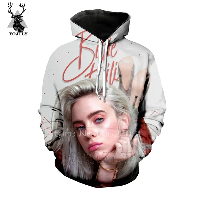 Billie eilis толстовки странные вещи lil peep Мужская Толстовка Зимняя Толстовка Белый 3D Harajuku белый уличные толстовки 32