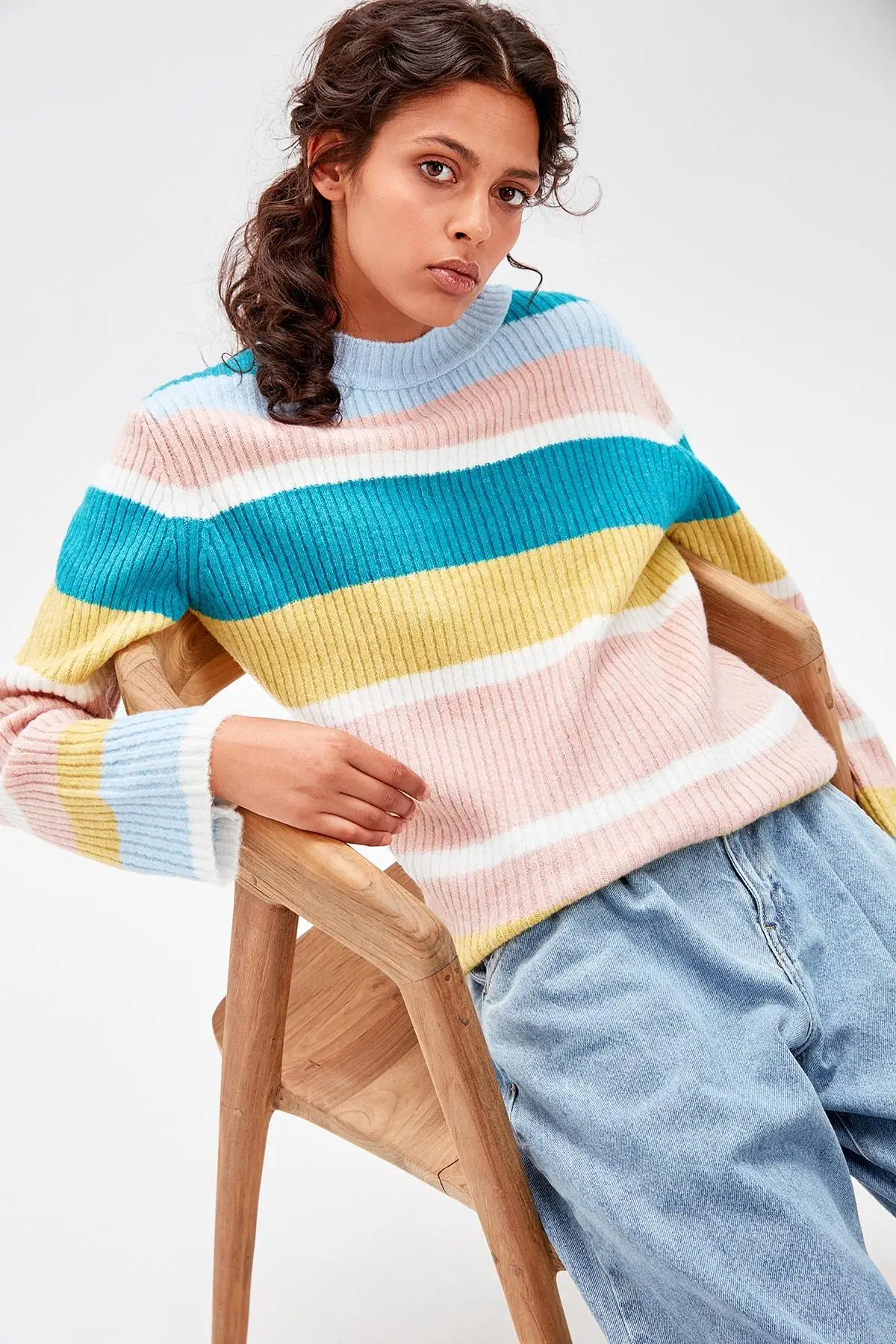 

Trendyol Multicolour Stripe Sweater TWOAW20KZ0102