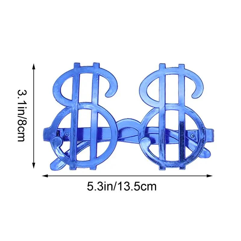 6 шт пластиковый символ доллара дизайн солнцезащитные очки вечерние сувениры очки вечерние принадлежности для Хэллоуина Маскарад(случайный