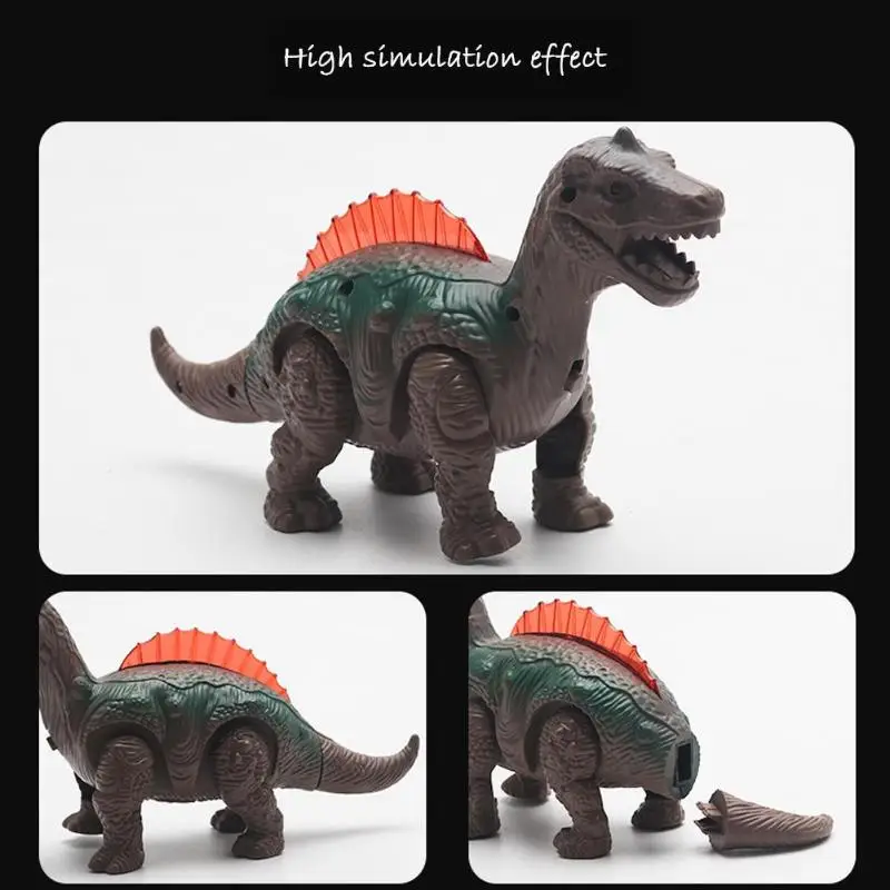 Potted Deco Electric Walking Dinosaur Terror Lifelike Cries Flashing Lights with Sounds Flashing Light Simulated Model Kid Toys