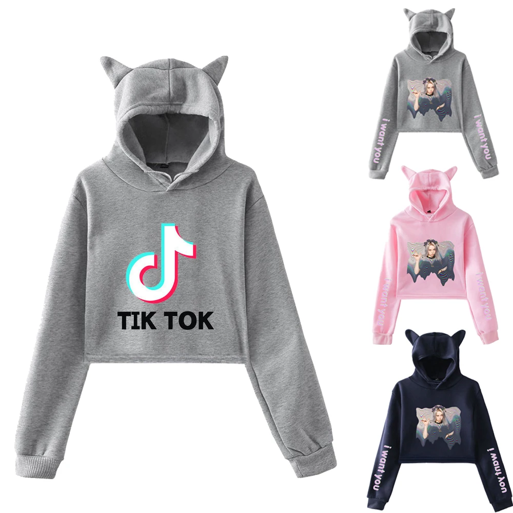 

Rabbit Head Ins Hoodie Waist Hoody Sweatshirts Woman Trendy Loose Coat Autumn Pullover Street Clothes Urban Rock Style