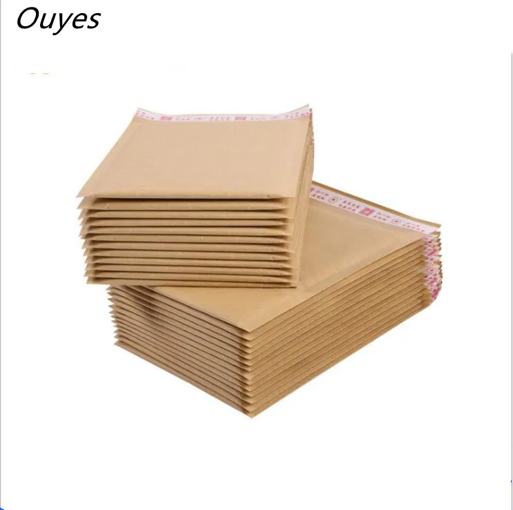 100pcs Kraft Paper Bubble Shipping Envelopes Business Shipping Bags Mailer Bubble Bag Padded