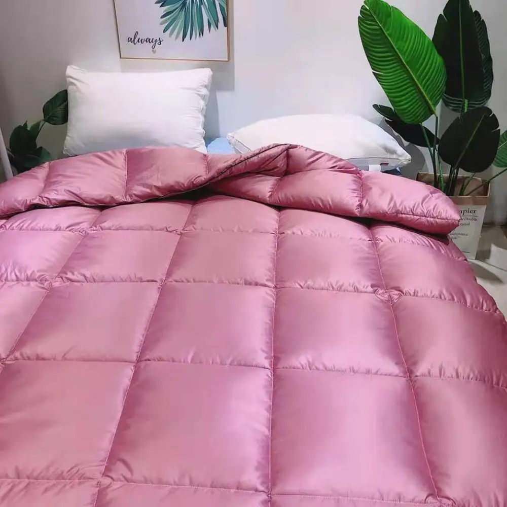 Новое Розовое пуховое одеяло, пуховое одеяло, тонкое, пушистое, плотное, зимнее, теплое, хлопковое, пуховое одеяло для домашнего интерьера - Цвет: add Packing