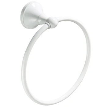 

Towel Ring Wall-Mounted Bathroom Towel Rack Circular Towel Rack White