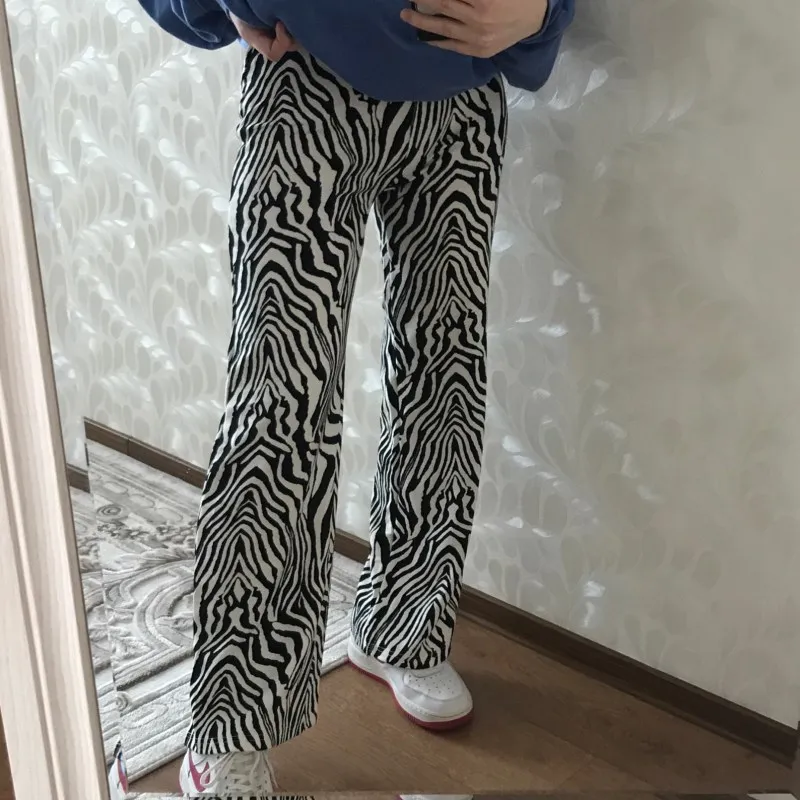 Jean Maxi Jean Zebre Pull And Bear Zebra Print Wide Leg Pants
