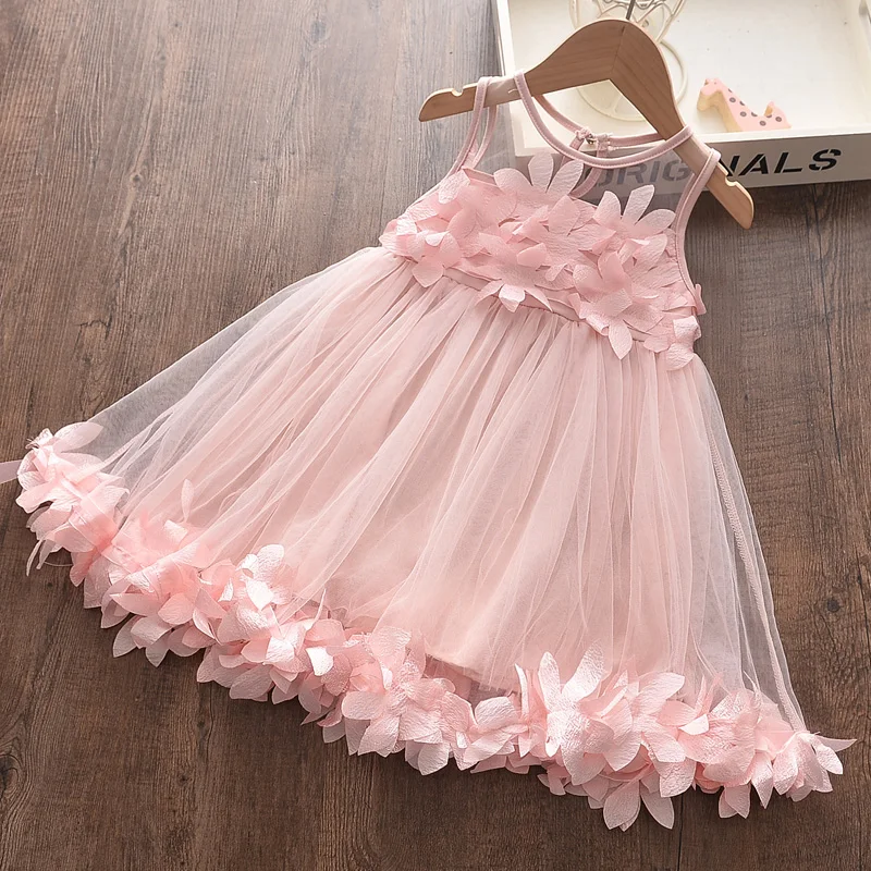 For Sale Girls Dresses Clothing Wedding Pink Baby Sweet Melario Applique New XRaO8aQ
