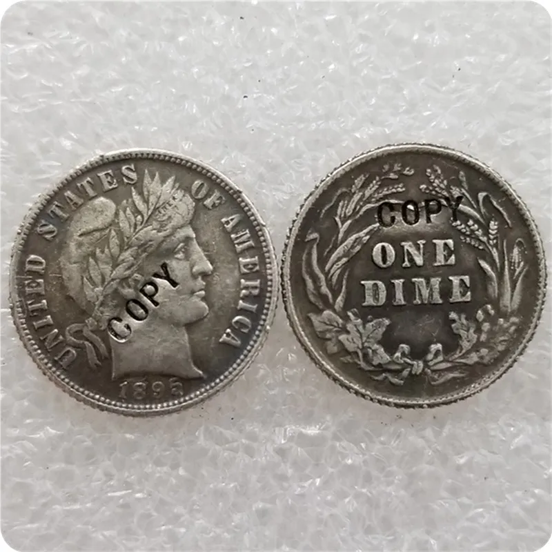 1895-P США 1895-P, S, O Barber Liberty Head Dime копия памятных монет-копии монет медаль коллекционные монеты - Цвет: 1895-P