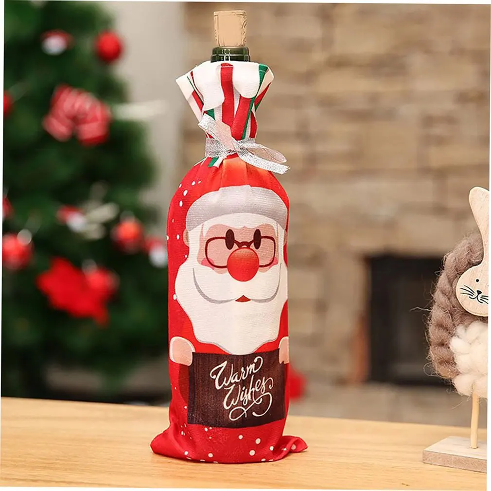 

Christmas Pendant Wine Bottle Applique for Christmas Decoration Hanging Ornaments Christmas Props DIY Accessories
