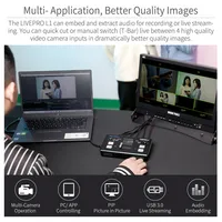 سويتشر و ميكسر فيديو FEELWORLD LIVEPRO L1 V1 مع USB3.0 ومداخل 4xHDMI للبث المباشر عبر وسائل التواصل الاجتماعي - الصورة 6