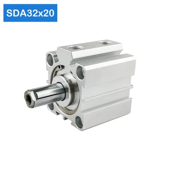 

SDA32*20-S Free shipping 32mm Bore 20mm Stroke Compact Air Cylinders SDA32X20 Dual Action Air Pneumatic Cylinder