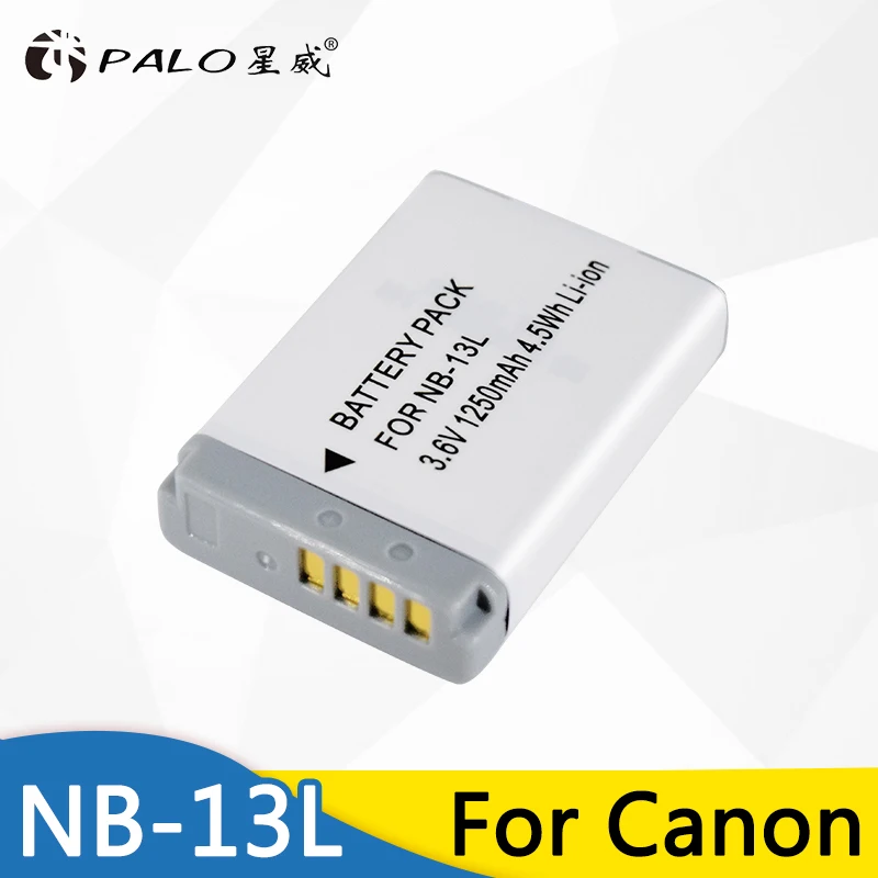 Аккумулятор Palo 1 шт. 1250 мАч 3 6 В NB13L NB 13L для камеры Canon PowerShot G5 X G5X G7 Mark II G7X G9 G9X SX720