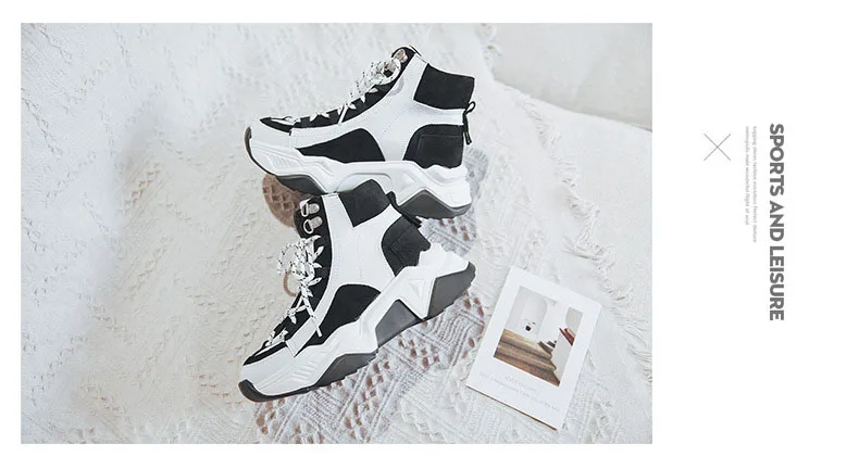 Jookrrix/ г.; женская модная обувь из натуральной кожи, увеличивающая рост; женская брендовая обувь с высоким берцем; Цвет черный, белый