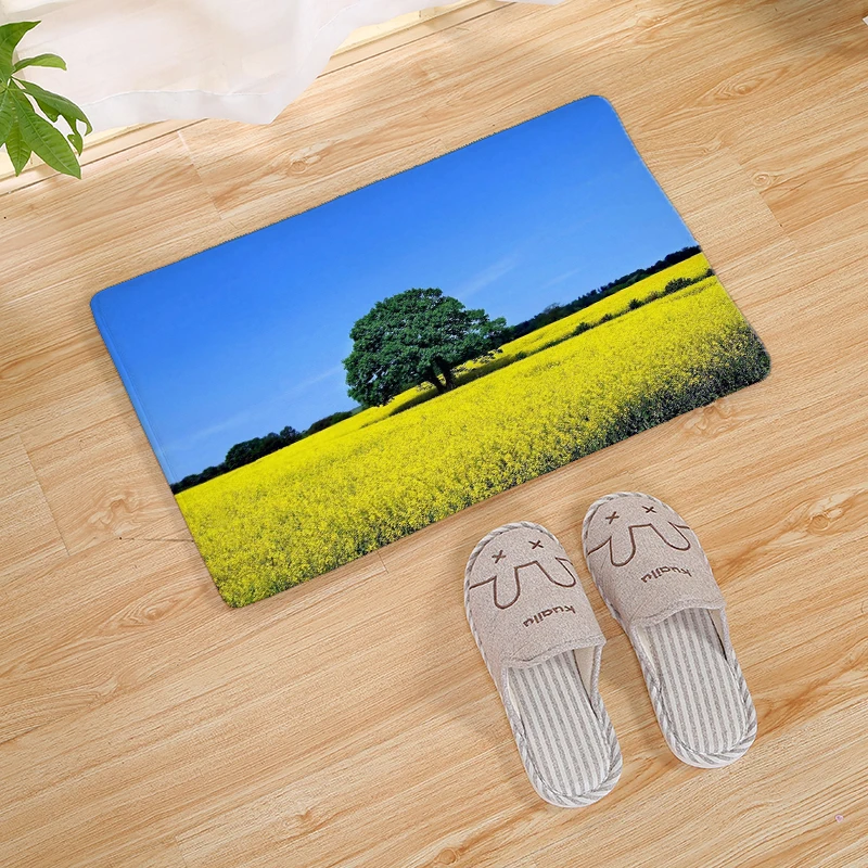 Natural Scenery Print Home Mat Outdoor Doormat Kitchen Floor Carpet Rugs Insole Kitchen Rugs Indoor Bathroom Non-slip Floor Mats