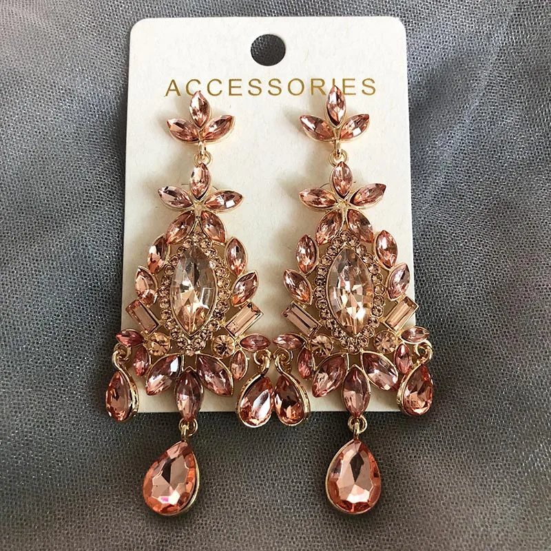 Dangle Earrings Drop Earrings Pendant Earrings Long Earrings Crystal Earrings JUJIA Vintage Elegant Drop Earrings For Women Luxury Crystal Hanging Handmade Earrings Jewelry Gifts