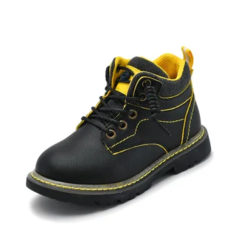 

Children's Boots autumn and winter Martin boots 2020 Korean version of wild boys plus fleece short boots comfortable breathable