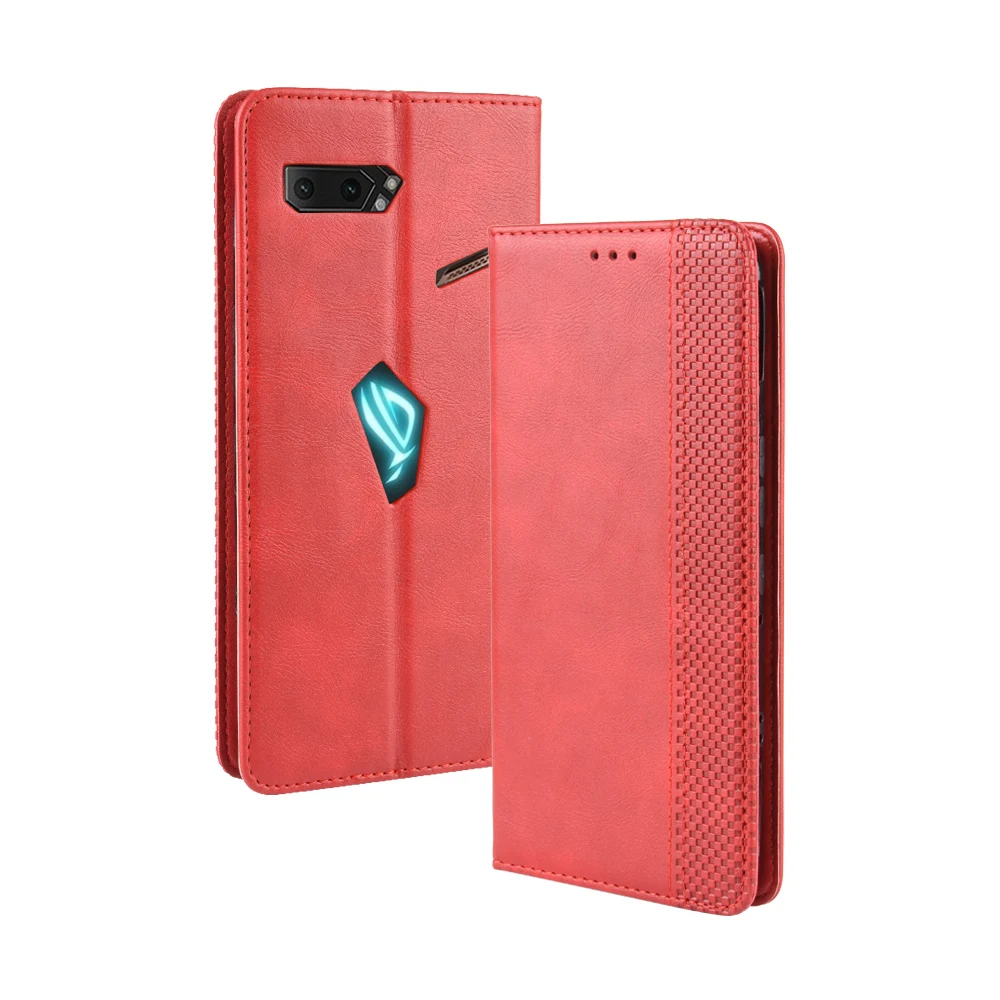 Роскошный Ретро Тонкий кожаный флип-чехол Asus ROG Phone II 2 Чехол-подставка Магнитный чехол-книжка для Asus ZS660KL чехлы для телефонов