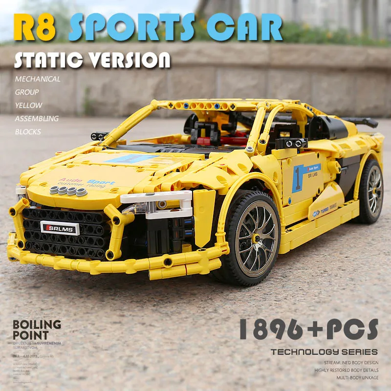 Форма King MOC Technic серия R8 V10 скорость RS5 модель автомобиля строительный блок сборка