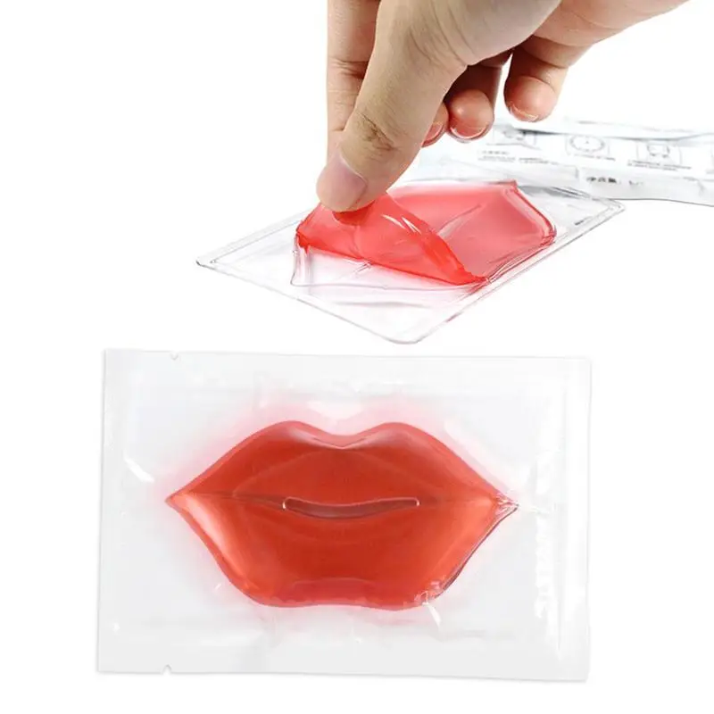 5Pcs Red Collagen Lip Mask Anti Wrinkle Moisturising Nutrition Lip Mask Patch