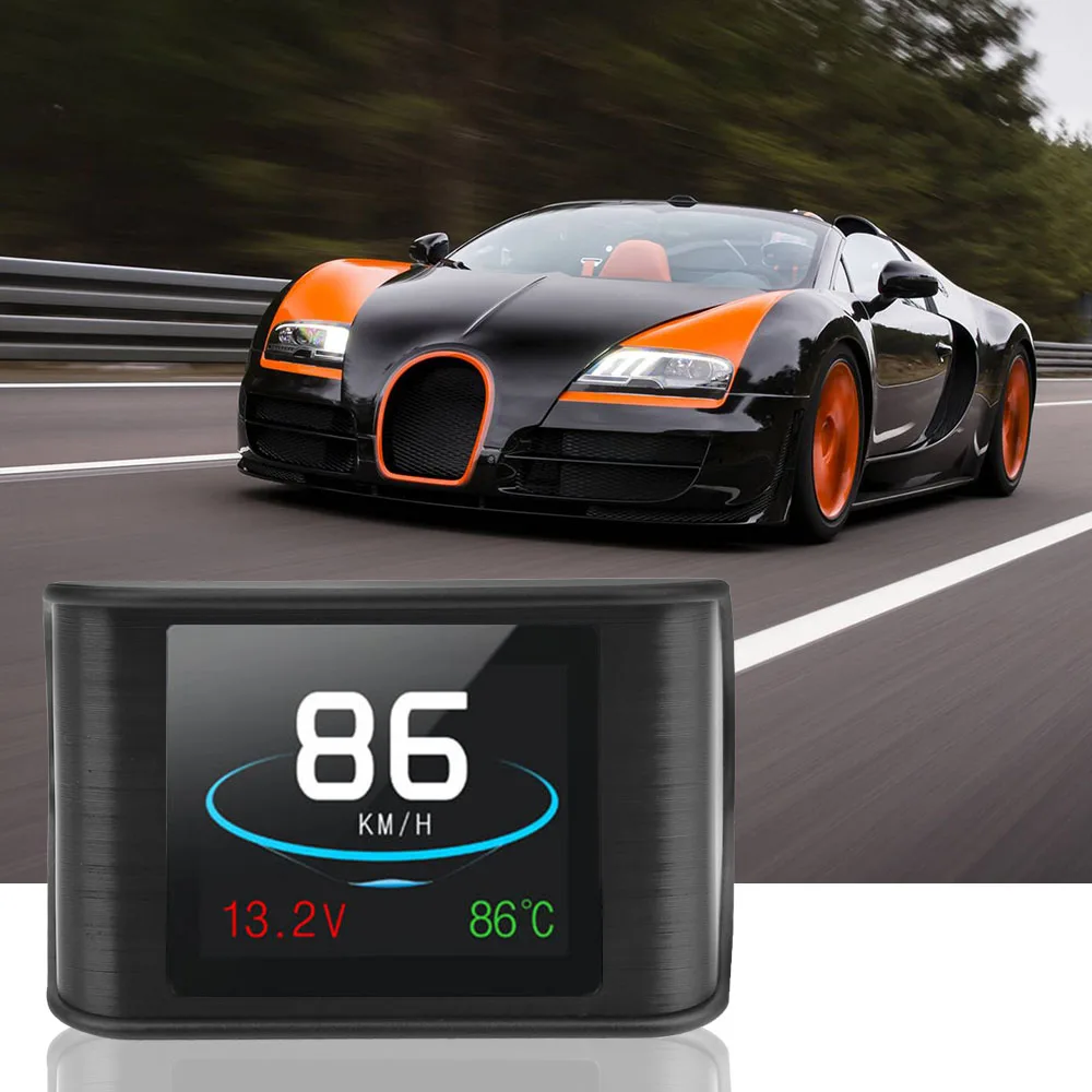 US $21.78 Obd Smart Digital Meter Hud P10 MultiFunction Head Up Display For Car Speedometer Temperature Rpm Mileage Gauge Diagnostic Tool