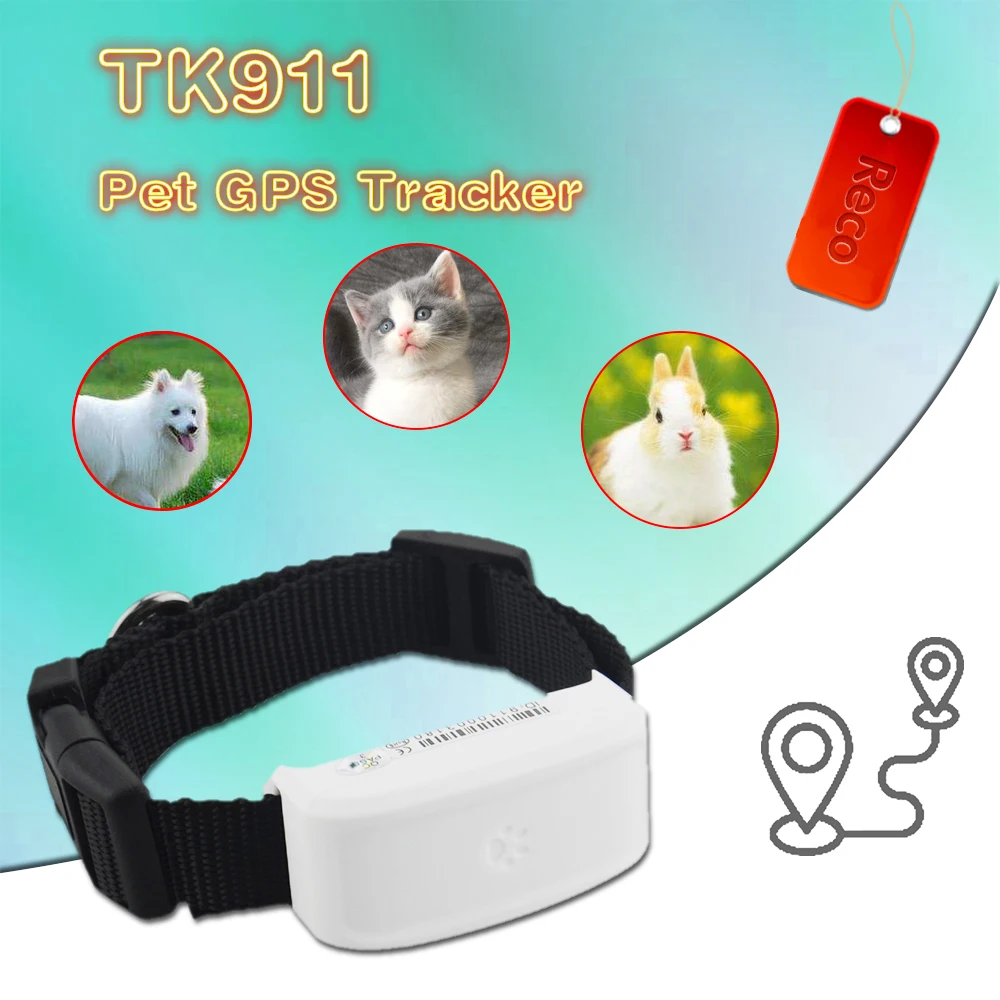 GPS трекер TK911 для домашних животных высокоточный водонепроницаемый локатор кошек