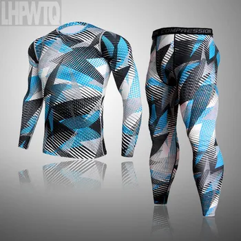 

winter Top quality thermo New Camouflage clothing Men's thermal underwear men underwear sets compression training underwear men