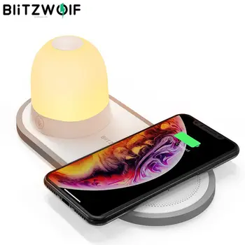 

[QI Charge] BlitzWolf BW-LT26 2700k-5000k LED Night Light with 10W Qi Wireless Charger Type-C Charging Magnetic Detachable Lamps