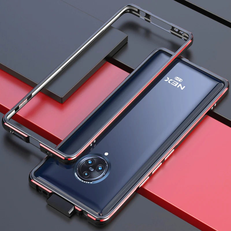 OMEVE для Vivo NEX 3 бампер чехол двойной цвет Алюминиевый металлический каркас Бампер