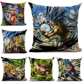 

Dragon Ball Super Cushion Cover Cartoon Anime Pillow Cover Living Room Sofa Decorative Throw Pillows Home Decoration Pillowcase