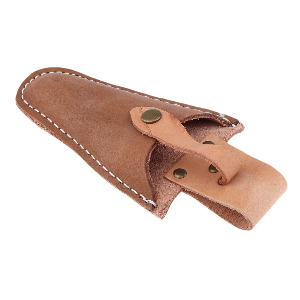 Thick Leather Pouch Bag for Pruning Shears with Loop Garden Scissors Sheath