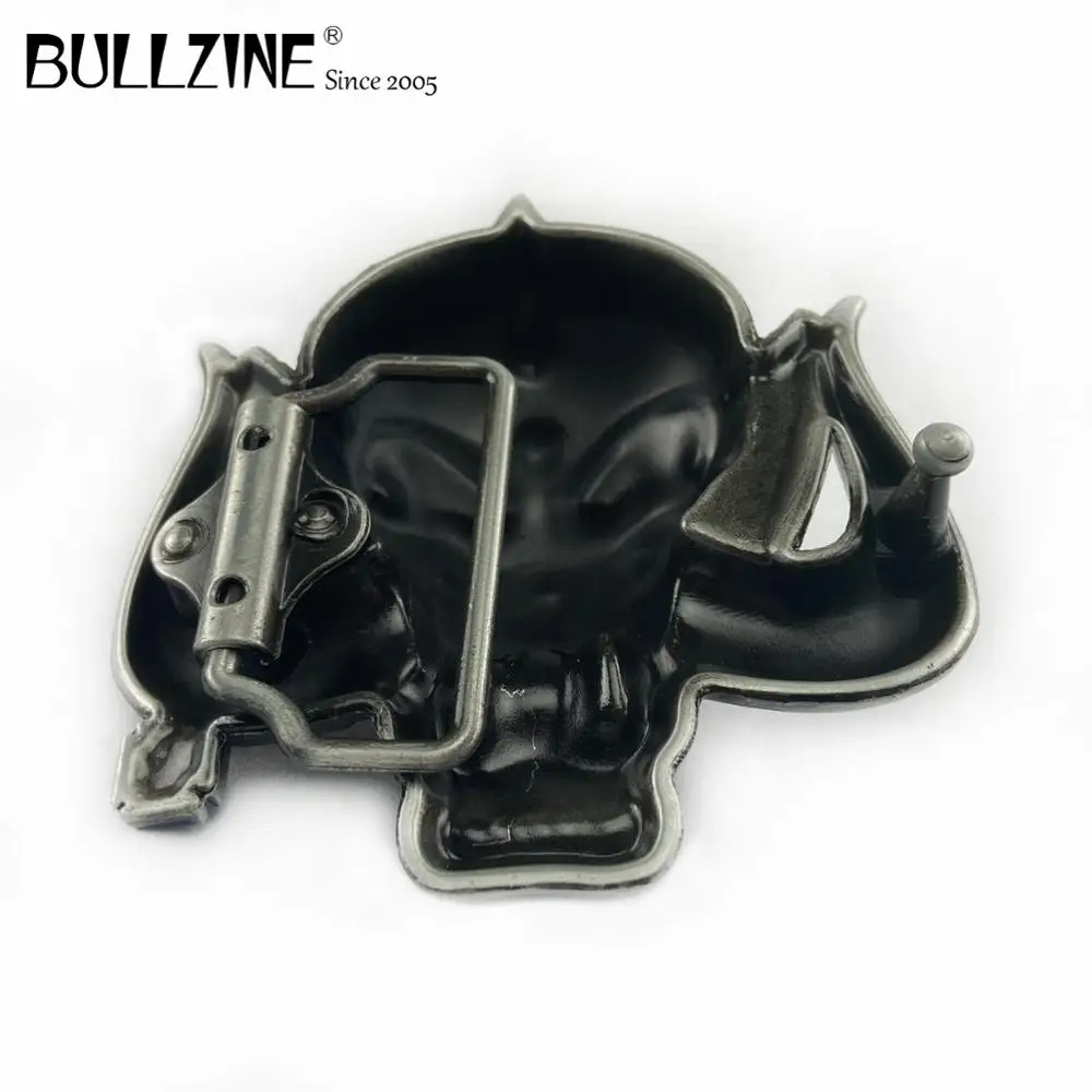 Bullzine Оптовая Продажа цинковый сплав череп голова пряжка на ремешке магическое