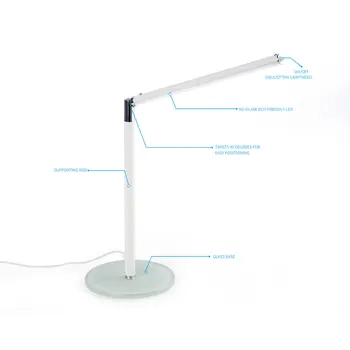 

Adjustable Flexible Energy Saving 24 LEDS SMD 750Lux Dimmer Table Lamp Reading Eye-protecting Light in Study Bedroom Office