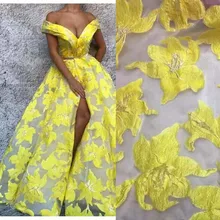 Шелк жаккардовая ткань Eugen пряжа жаккардовая ткань желтый цвет шарф чистая ткань