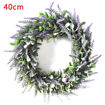 

Artificial Wreaths Artificial Lavender Garland Front Door Indoor Wall Wedding Engagement Anniversary Decorations